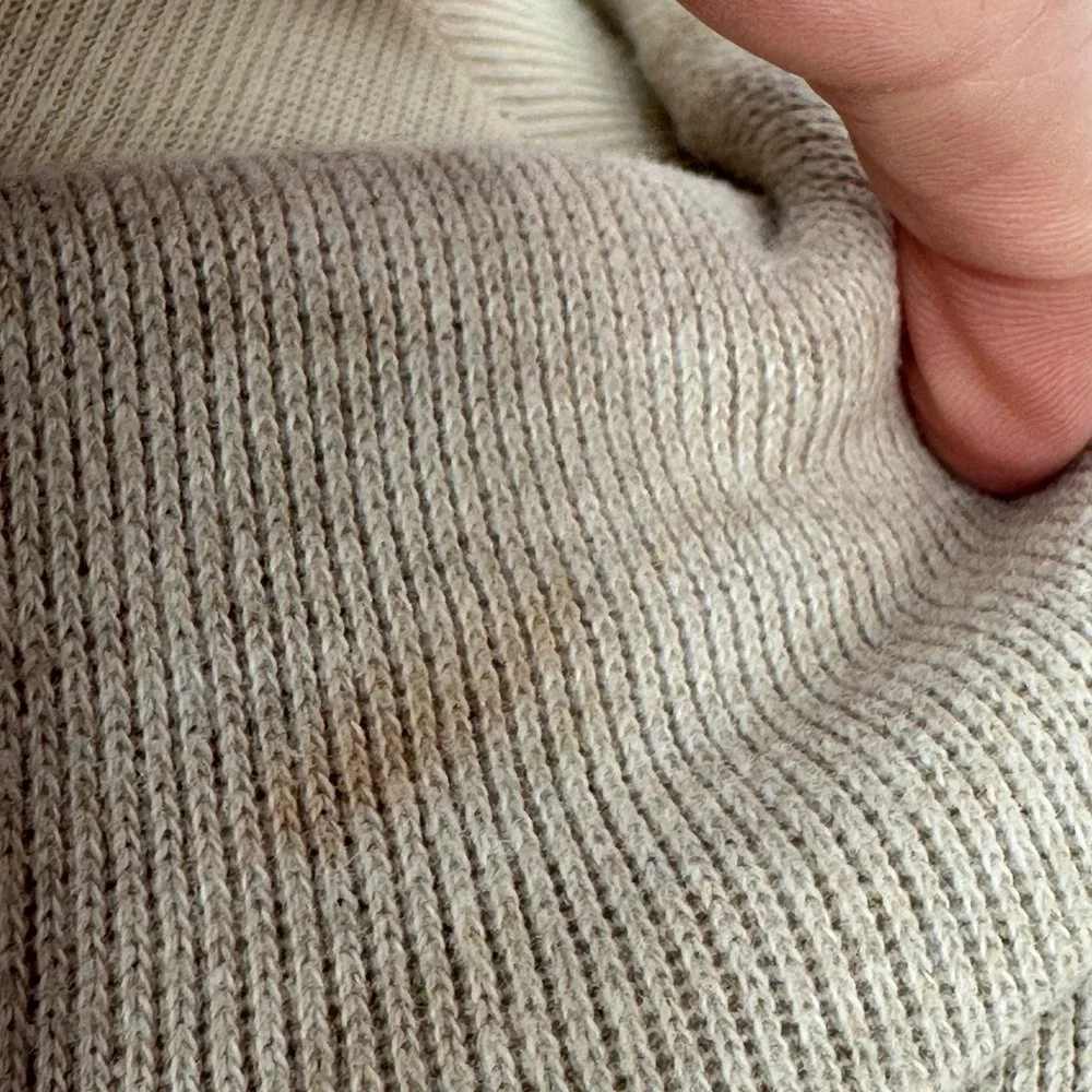 Vtg Polo Ralph Lauren XXL Beige Cotton Quarter Zip‎ Pullover Sweater Heritage